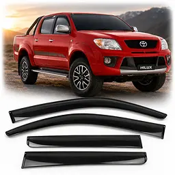Дефлектори вікон вітровики Toyota Hilux 2006-2015 4D скотч SunPlex (SP-S-70)