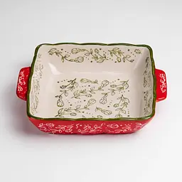 Форма для запікання Vintage 34×30×7 (см) квадратна форма для випікання в духовці з ручками Червоний Yiwu HM04-16