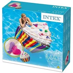 Надувний матрац-пліт Intex 58770 Cupcake Кекс 142x135 см (1132183972) - мініатюра 4