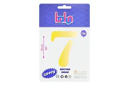 Фольгований шар цифра сім 02392 "7" золотий 30" (висота 76 см)