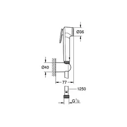 Гігієнічний гарнітур Grohe Tempesta 26356IL0, Хром - мініатюра 2