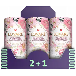 Чай зелений Lovare Strawberry Marshmallow 240 г (3 шт. х 80 г)