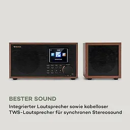 Інтернет-радіо Auna Silver Star Mini Two DAB+/FM Bluetooth (10038347) - мініатюра 2