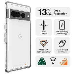 Оригінальний протиударний чохол для Google Pixel 7 Pro GEAR4 Crystal Palace прозорий з антимікробним покриттям - мініатюра 8