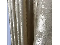 Жакардові штори бежевого кольору 2шт. 150х270 з білим шифоновим тюлем 400х270, на тасьмі ALBO pbe0052682 - мініатюра 6