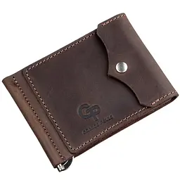 Шкіряний затиск для купюр GRANDE PELLE 8х11х1 см acs0014773