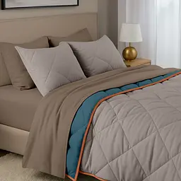 Покривало стьобане двостороннє Cosas Ocean Sand CS2 110х140 см (Blanket_68Sky_84Quartz_kt_75Terrakot_110х140) - мініатюра 7