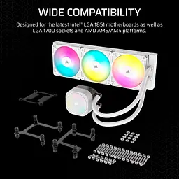 СВО Corsair NAUTILUS 360 RS ARGB White (CW-9060095-WW) - мініатюра 14