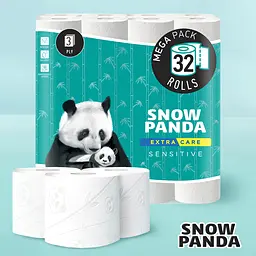 Уцінка. Туалетний папір Сніжна Панда Extra Care Sensitive, 32 рулони - мініатюра 2