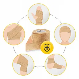 Когезійний еластичний бинт-бандаж Cohesive Bandage 4FIZJO P-5905973400855, 5 см x 4,5 м - мініатюра 3