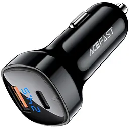 Автозаряджання 2xUSB 66W (USB-C + USB-A) B4 with digital display Acefast - мініатюра 3