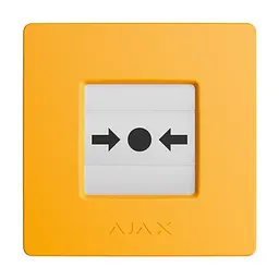 Бездротова кнопка для активації пожежної тривоги вручну Ajax ManualCallPoint Yellow Jeweller (26-00664) - мініатюра 6