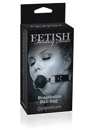 Кляп Pipedream Fetish Fantasy Limited Edition - Breathable Ball Gag чорний - мініатюра 3
