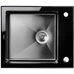 Кухонна мийка Platinum HANDMADE BLACK GLASS (SP000034805)