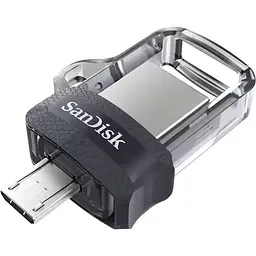 USB Flash накопичувач SanDisk 128GB Ultra Dual Drive m3.0 USB 3.0/microUSB OTG black (SDDD3-128G-G46)