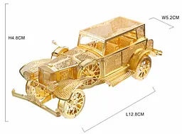 Колекційна модель PIECECOOL CLASSIC CAR, GOLD VERSION P042-G - мініатюра 5