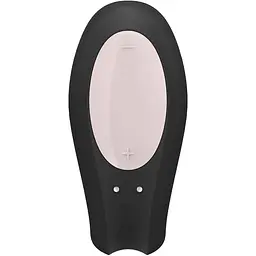 Смарт-вібратор для пар Satisfyer Double Joy із широким кліторальним стимулятором Чорний - мініатюра 4