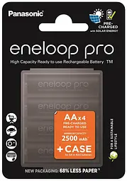 Акумулятор Eneloop NI-MH Pro AA 2500 мАг 4 шт з кейсом для зберігання Panasonic teh0018528