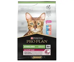 Cухий корм для котів Pro Plan Sterilised Savoury Duo 3 кг - тріска та форель