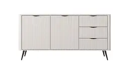 Комод Perfect Home Ланте / Lante 2-дверний з 3 шухлядами і чорними ніжками 2D3S/163 Беж (PFH-091177) - мініатюра 5