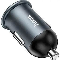 Автомобільний зарядний пристрій Hoco Z43 Mighty QC3.0 USB-A Metal Gray (761194) [151283] - мініатюра 3