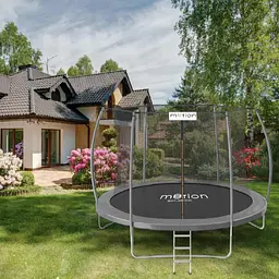Батут Jumi Motion Sport Line Premium 10ft (305см) з внутрішньою сіткою сірий - мініатюра 7