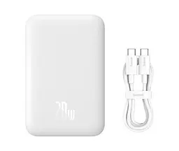 Зовнішній акумулятор бездротової Baseus Magnetic Mini Wireless Power Bank 20000mAh 20w білий PPCX150002 - мініатюра 3