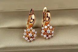 Сережки Xuping Jewelry весняна квітка 2.1 см золотисті
