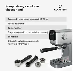 Кавоварка Klarstein SteelPresso Slim (10046328) - мініатюра 7