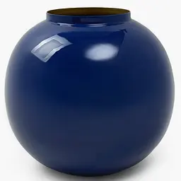 Ваза MBM HOME Елізіум залізна глибокий синій - золотий 230х230х210 мм (VB-05 DEEP BLUE/GOLD)