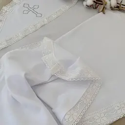 Крижма "Янгол" інтерлок 75*100 см Betis Білий із срібним - мініатюра 2