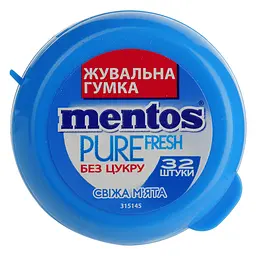 Жувальна гумка PERFETTI VAN MELLE Mentos Pure Fresh М'ята з екстрактом зеленого чаю 56 г - мініатюра 3
