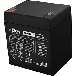 Акумулятор Njoy GP05122F AGM 12V (12V/5Ah/60Wh) (BTVACEUOATF2FCN01B) [114633] - мініатюра 3