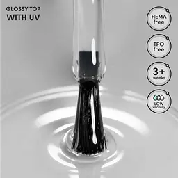 Топ без липкого шару з УФ фільтром Shelly Glossy Top With UV 12 мл - мініатюра 2