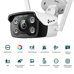 IP-Камера VIGI С340-W-4,PoE, 4Мп, 4 мм, Wi-Fi, H265+, IP66, Bullet, кольорове нічне бачення, TP-Link teh0015969 - мініатюра 5