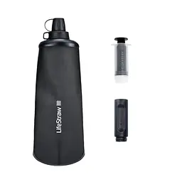 Пляшка-фільтр для води LifeStraw Peak Squeeze 650 ml Dark Grey (1033-LSW LSPSFMLGRWW) - мініатюра 4