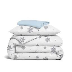 Дитяча постільна білизна фланель Cosas SNOWFLAKES SILVER CS7 110х140см (Flannel_SnowflakesSilver_El80-41Skyer_140)