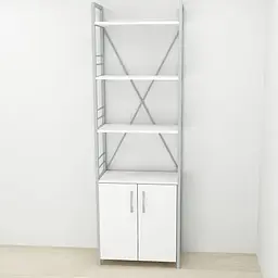 Етажерка 4/60 Ferrum-decor Серії Конект із тумбою 179x60x28 Сірий ДСП Білий (FRD-104498)