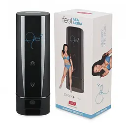 Мастурбатор Kiiroo Onyx+ Asa Akira з 10 кільцями що стискають, 16.5х4.5 см