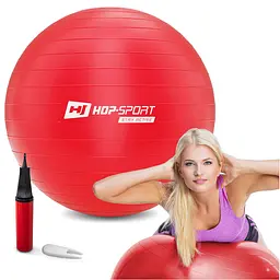 Фітбол Hop-Sport 85см червоний + насос 2020 - мініатюра 4