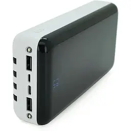 PowerBank Bix-30000mAh, Input:MicroUSB+Type-C, Output:4USB/Type-C/MicroUSB/Lightning, QC22.5W/PD20W, White