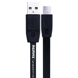 Кабель Micro USB Remax Full Speed RC -001 м плоский 2 метри чорний
