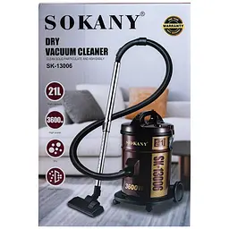 Професійний пилосос SOKANY SK-13006 з мішком 21 л та НЕРА-фільтром, червоний Sokany SK-13006 - мініатюра 20