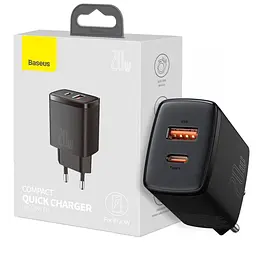 Мережевий зарядний пристрій Baseus Compact Quick Charger 20W (CCXJ-B01) Black [65837] - мініатюра 6