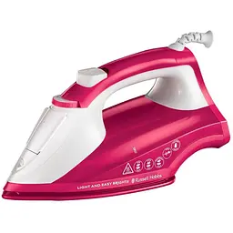 Russell Hobbs Праска Light&Easy Brights Berry, 2600Вт, 240мл, паровий удар -115гр, постійна пара - 35гр, керам. підошва, малиновий