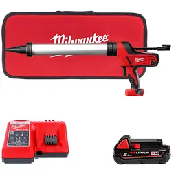 Пістолет для герметиків акумуляторний MILWAUKEE, C18 PCG/600A-201В, 600мл (зарядний пристрій М12-18 С, 1 акумулятор М18 В2 2А·год, алю