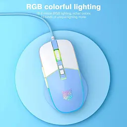 Комп'ютерна мишка Onikuma ігрова C-16 для ПК та ноутбука дротова з RGB підсвіткою 7200 DPI 8 кнопок USB ергономічна - мініатюра 2