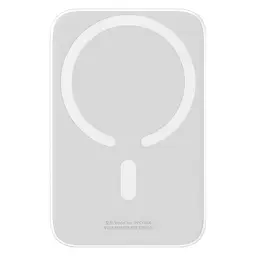 Зовнішній акумулятор Baseus Magnetic Mini Air Wireless Fast Charge Power Bank 6000mAh 20W Stellar White(With Simple Series Charging Cable Type-C to (P10059002223-00) - мініатюра 4