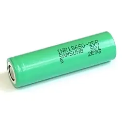 Акумулятор 18650 Samsung INR18650-25R 2500mah (20А) Зелений