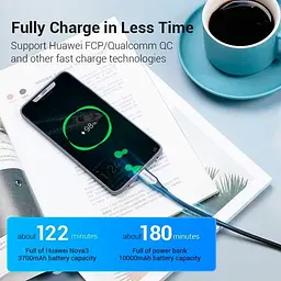 Кабель Vention USB 3.1Type-C M-M,0.5м60W Cotton Braided (TAAHD) - мініатюра 9